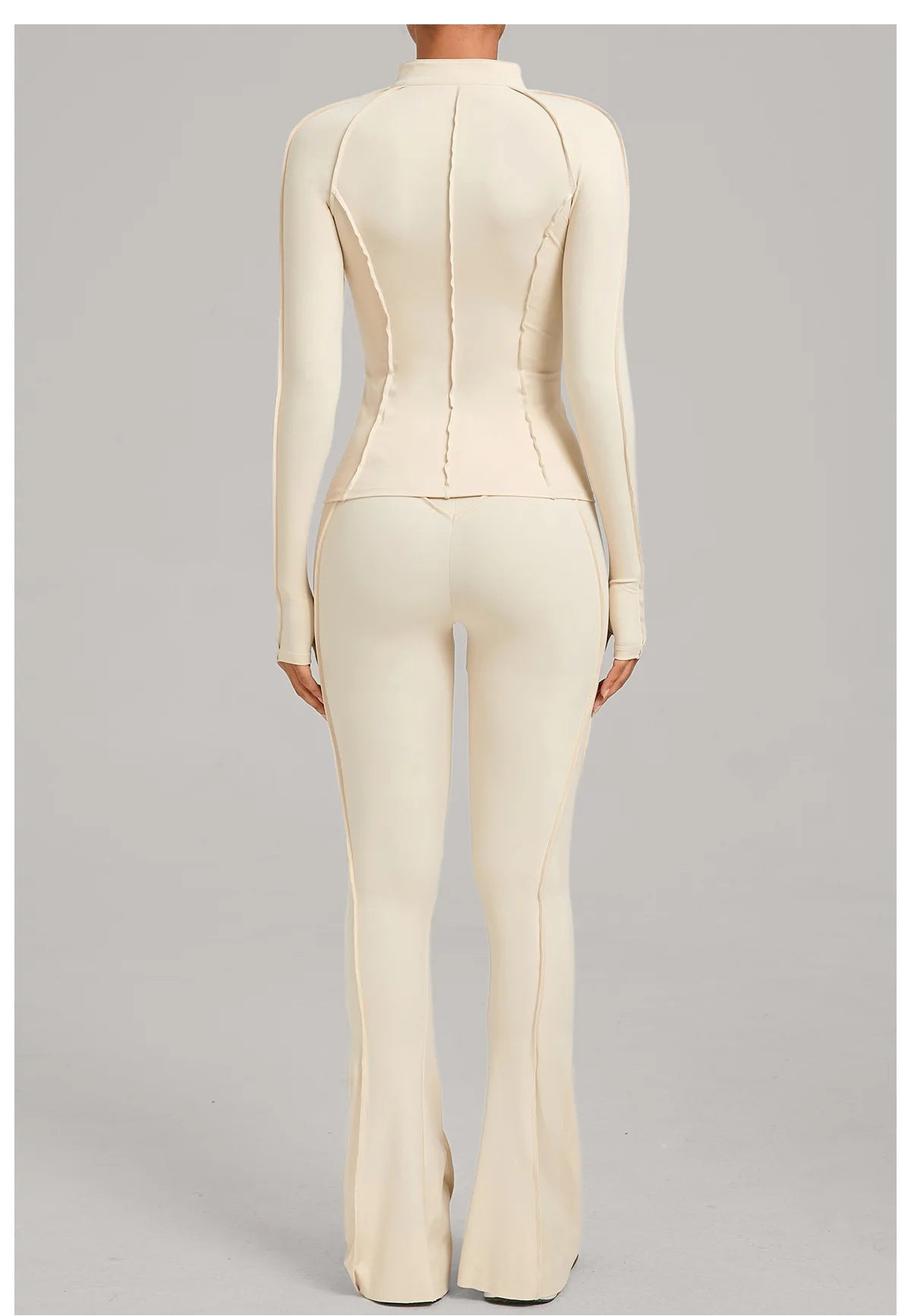 New Gym Yoga Outfit for Women Zipper Long Sleeve Fitness Suit Daily Casual Running Fitness Sportswear Two-Piece Sets Coat+Pants