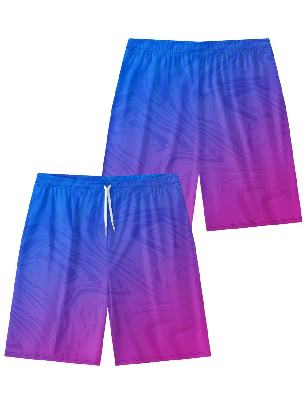 Lines Abstract Colorful Art Printed Urban Shorts Summer Essential Cool Chic Beachwear Gym Streetwear Couple All-Match Oversized