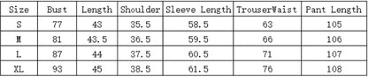 Women Fashion Solid Color Streetwear Autumn Winter Elegant Round Neck Tops Loose Pants Suit Casual Holiday Sport Two Piece Sets