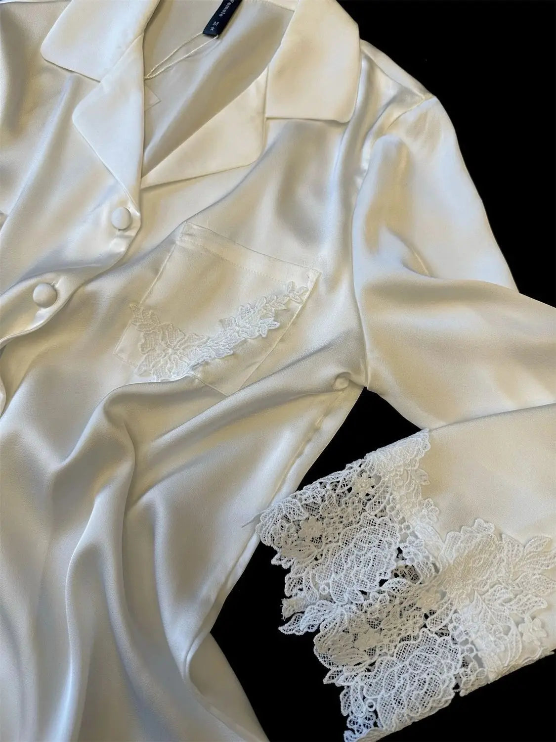 Pyjama Woman Silk Satin Sleepwear For Sleeping Clothes New Fashion Lace Home Clothing Women&