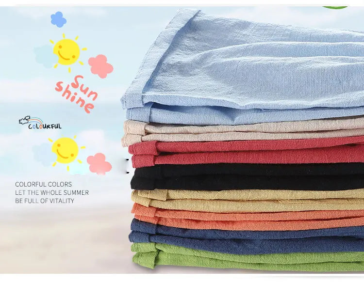 Short Pants Children Shorts for Boys Girls  Clothes Cotton Solid Breathable Summer  Casual Sports Beach Kids Shorts ElasticYoung