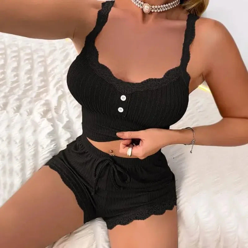 Women Pajama Sets Pijama Pajamas Woman Summer Set Sexy Women Sleepwear for Sleeping Women&
