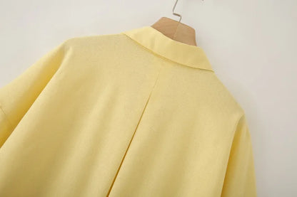 Womens Button Down Linen Shirts V Neck Roll Up Cuffed Sleeve Blouses Loose Collared Shirt Casual Formal Work Office Tops