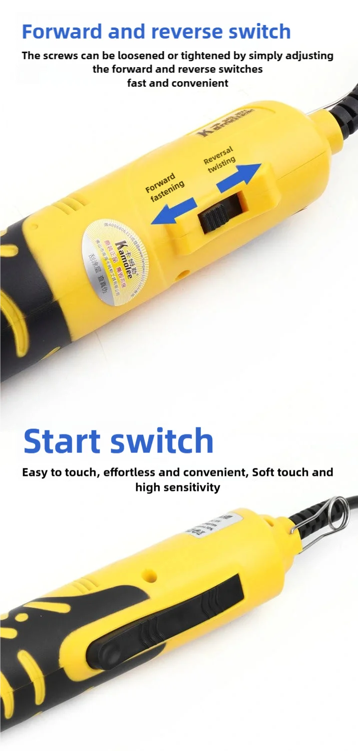 AhuHardware Electric Screwdriver Electric Batch Industrial Grade In-line Torque Power Tool Screw driver 110V 220V Power Repair
