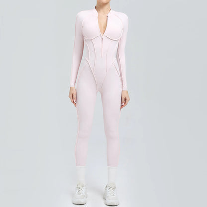 Yoga Suit Gym Set Women Training Sportswear Fitness Long Sleeved Sports Jumpsuit Women Push Up Female Workout Clothes Bodysuits