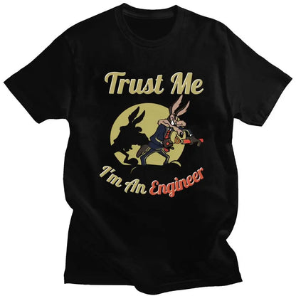 Custom Trust Me Im An Engineer T Shirts for Men 100% Cotton Tee Tops Tshirt Short-Sleeve Fashion T-shirt