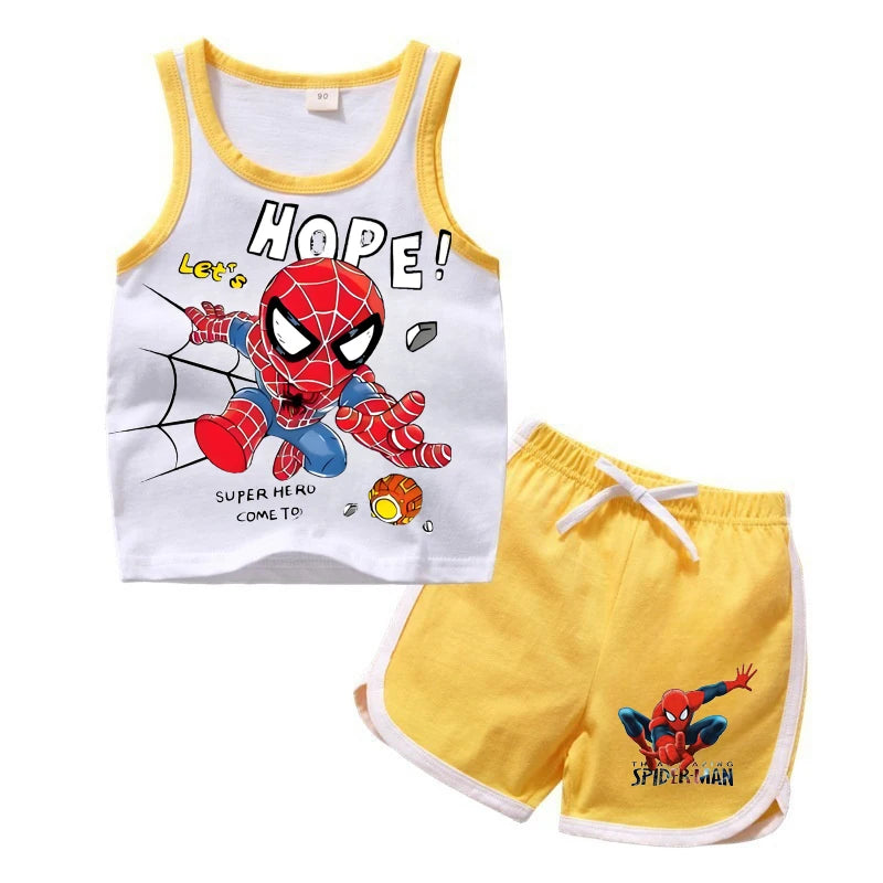 Verano T-shirts Girls Boys Graphic Pure CottonTee Cartoon Anime Clothing Sleeveless Tops