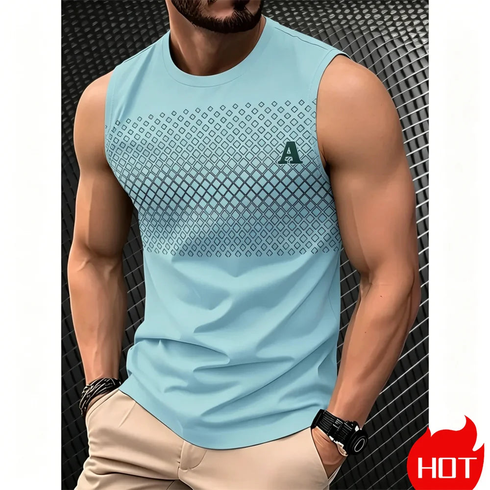 sleeveless T-shirt for man Summer tank tops Fashion Men&