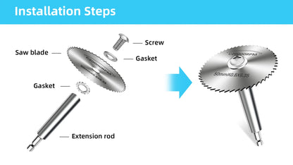 High-Speed Steel Saw Blades 10PCS, 1/4" Hex Shank Universal Fit for Grinders, Metal/Wood/Plastic Cutting Discs, Durable Rotary T