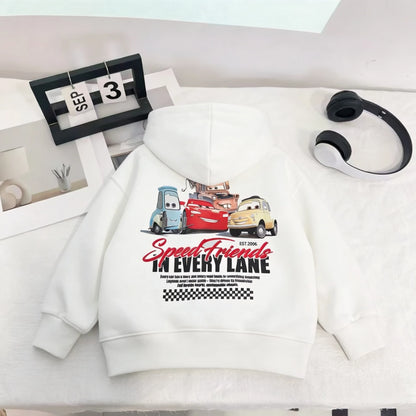 Hoodies For Kids Clothing Spring New Style Cartoon Car Fashion Sweatshirts Tops Hooded Long Sleeved Children&