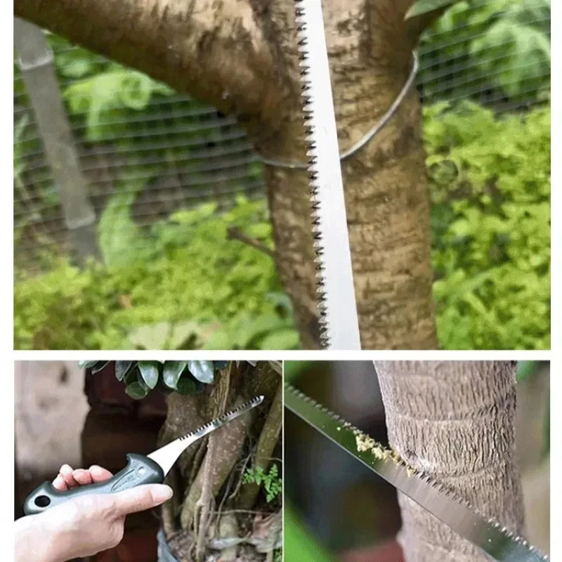 SK5 High Carbon Steel Hand Saw Sharp Swallowtail Pruning Saw for Wood Log Cutting Garden Tree Trimming Durable Blade