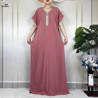 New Summer Kaftan Abaya 2023 African Dresses for Women Traditional Clothing Islam Prayer Attire Turkey Muslim Loose Robe Ramadan