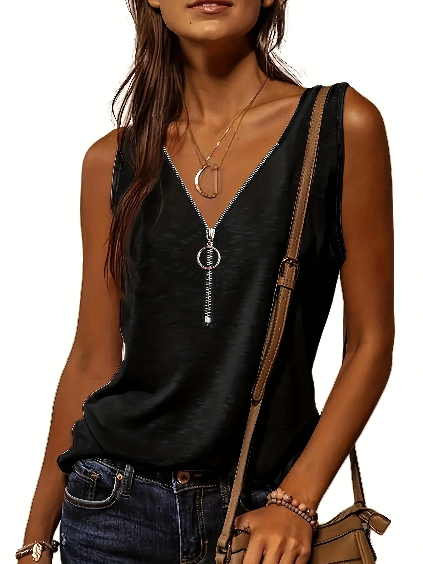 AB Women Fashion Zip-up Vest