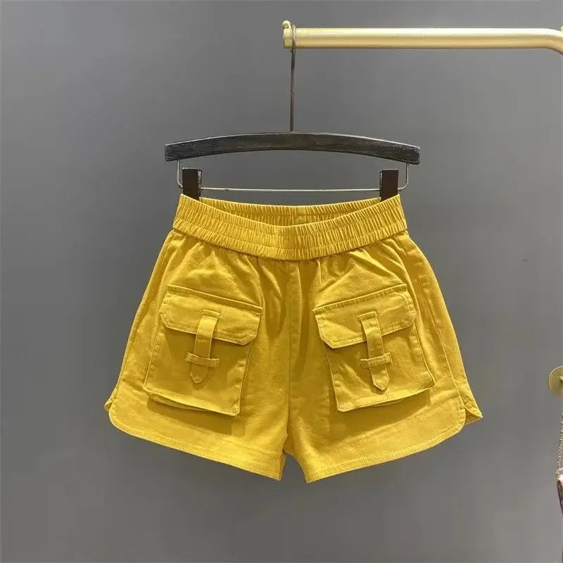High Waist Wide Shorts for Women Casual Short Pants Woman New In Low Price Y2k Harajuku Aesthetic Trend 2025 Cheap Stretchy Hot
