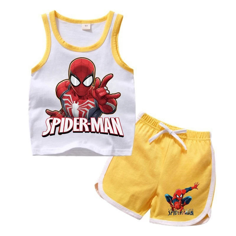 Verano T-shirts Girls Boys Graphic Pure CottonTee Cartoon Anime Clothing Sleeveless Tops