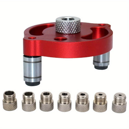 Self Center Dowel Jig Handheld Drill Guide for Straight Holes Wood Panel Hole Puncher Locator Woodworking Joints Tool