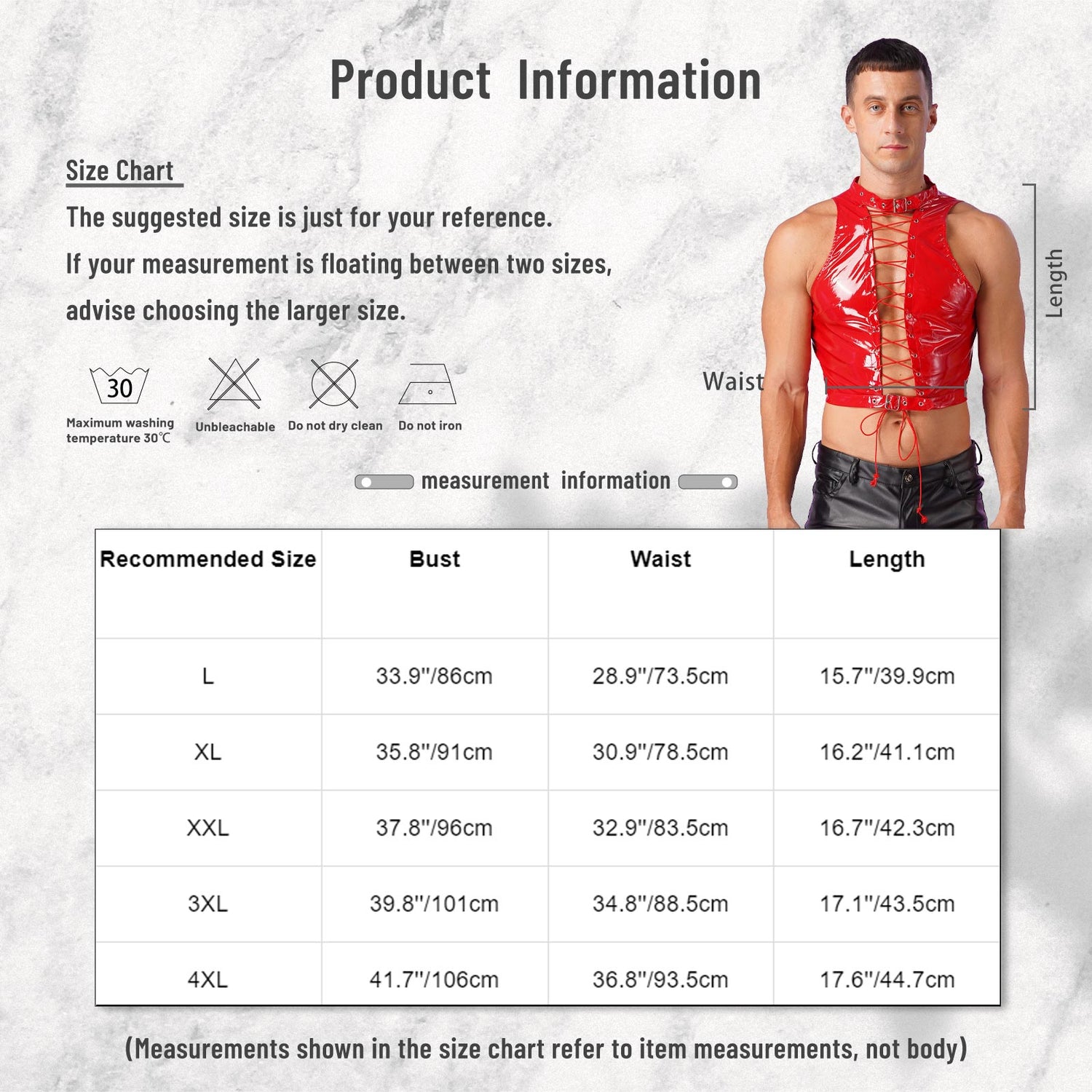 Mens Sleeveless Crop Top for Men Gothic Punk Clubwear Wet Look Patent Leather Vest Tops Hollow Out Eyelet Lace-Up Sleeveless Top