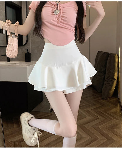 Woman Skirt Short White Skirts for Women High Waist Gyaru Korean Fashion Chic and Elegant Premium Quality Stylish Style