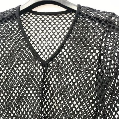Tops 2023 Summer Fashion New Man Sling Round Neck Sleeveless Breathable Mesh Men&