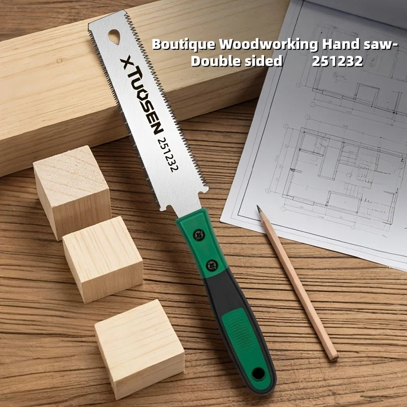 Three-piece or single-piece Japanese saws, hardwood fine-toothed saws，portable cutting tools with anti-slip wooden handles