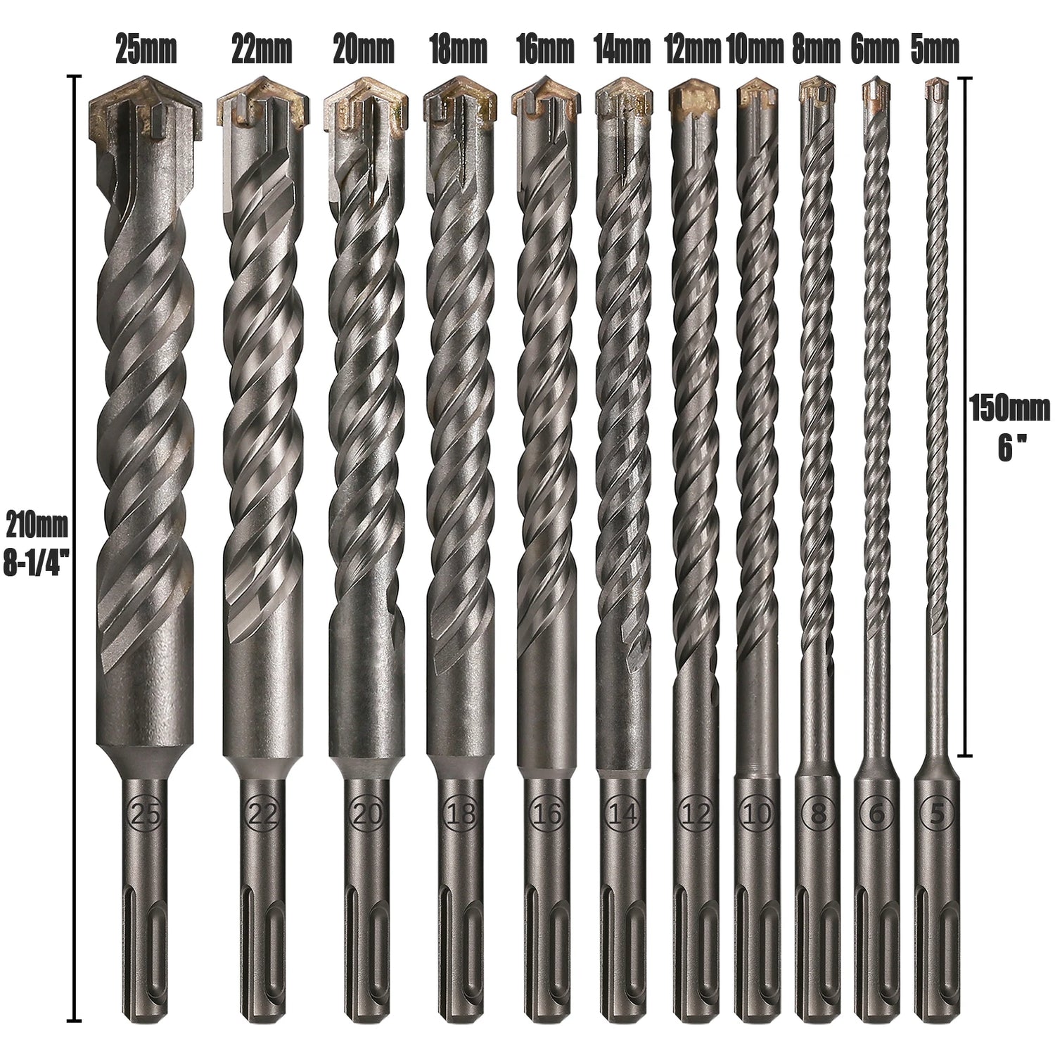 Extended Cross Electric Hammer Drill 110-500mm SDS Plus Through Wall Reinforced Concrete Hard Alloy Four Blade Impact Drill Bit