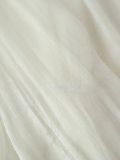 Women Elegant Ruffles Hem Beige Long Evening Dress Sleeveless Cloak Style Maxi Dresses