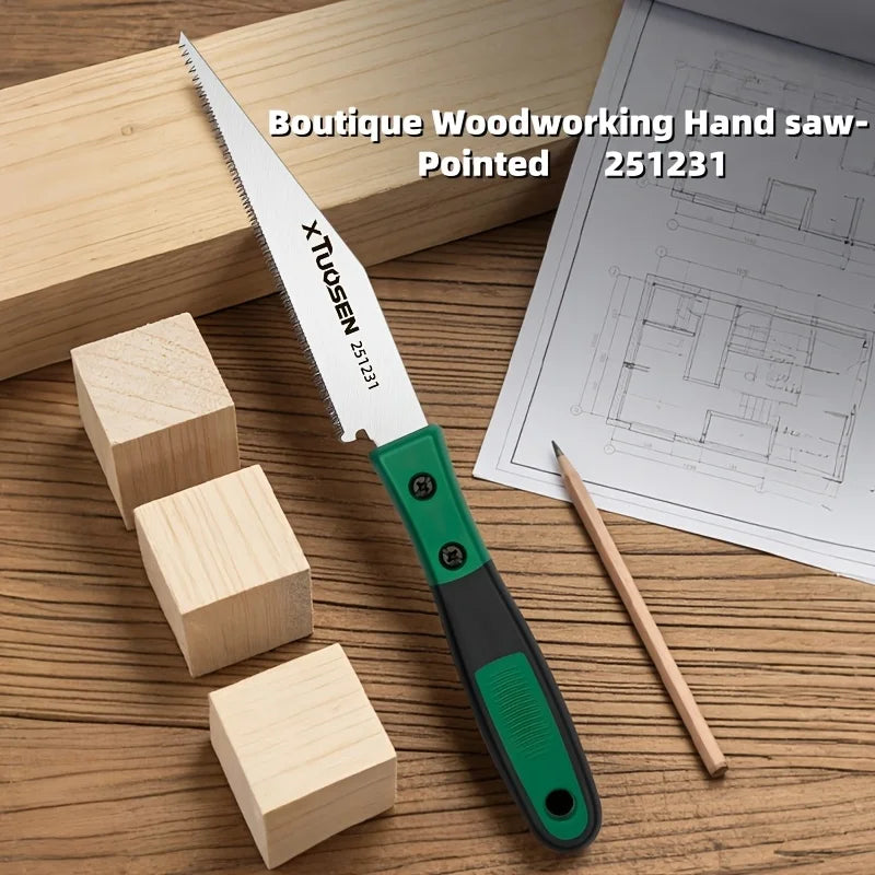 Three-piece or single-piece Japanese saws, hardwood fine-toothed saws，portable cutting tools with anti-slip wooden handles
