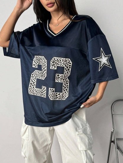 2025 New Sports Jersey Women Printed T-Shirt NO.23 Basketball Jerseys Streetwear Couple Same Style Oversized Men Woman Clothing