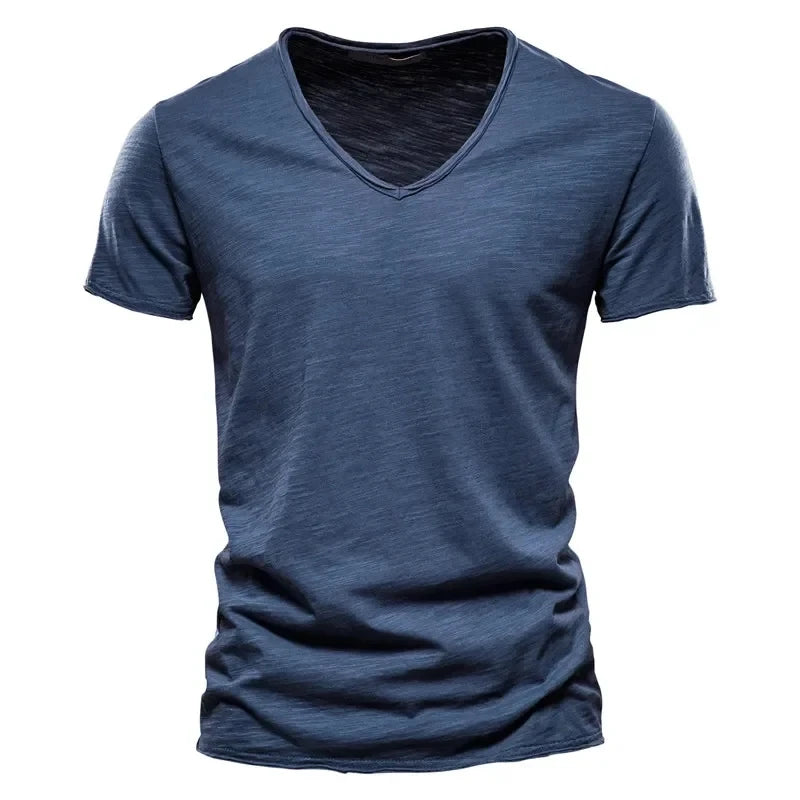 100% Cotton Men T-shirt Casual Soft Fitness Summer Thin T-shirts Men&