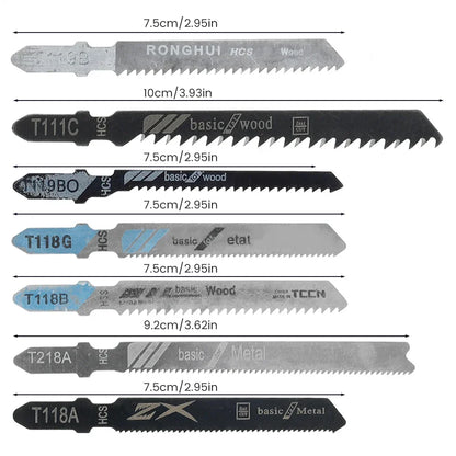 20 Pieces Jigsaw Blades Set T-Shaft HCS Assorted Jig Saw Blades for Wood Plastic and Metal Cutting for Black &amp; Decker Metabo
