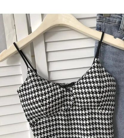 Crop Top Women Sexy Wireless Push Up Padded Tank Top Slim Was Thin Sports Summer Camisole 2023 New