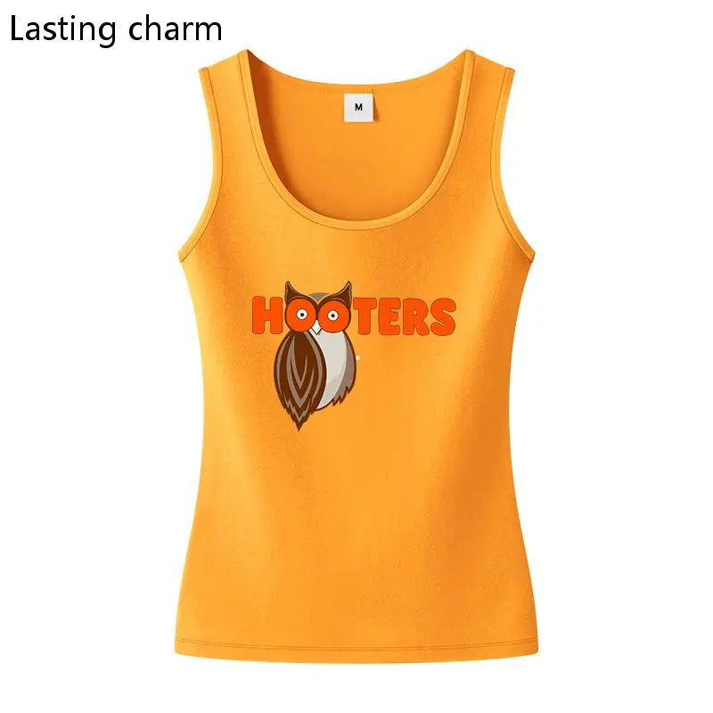 Spoon and fork cliparts hooters logo Long Tank Top Women&