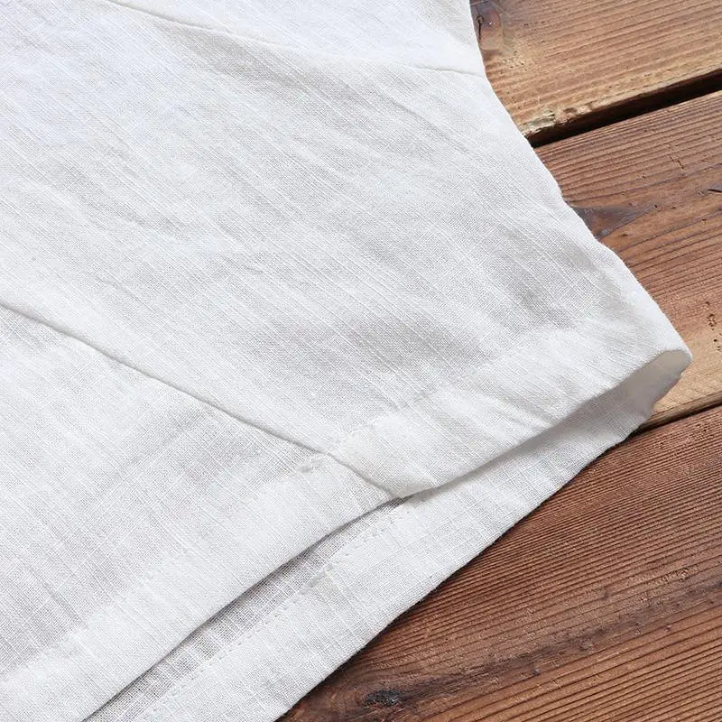 Cotton Linen Shirts Women Casual Solid Blouses Shirts Loose Tops Tunic Blusas Oversized T-Shirt Blouse Women Short Sleeve Shirt