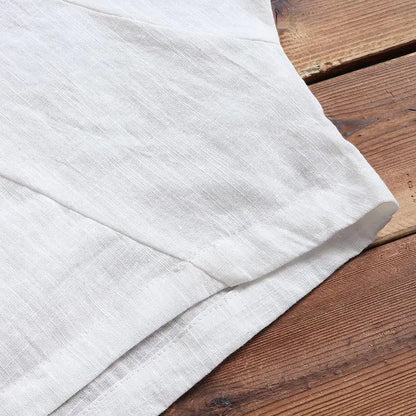 Cotton Linen Shirts Women Casual Solid Blouses Shirts Loose Tops Tunic Blusas Oversized T-Shirt Blouse Women Short Sleeve Shirt