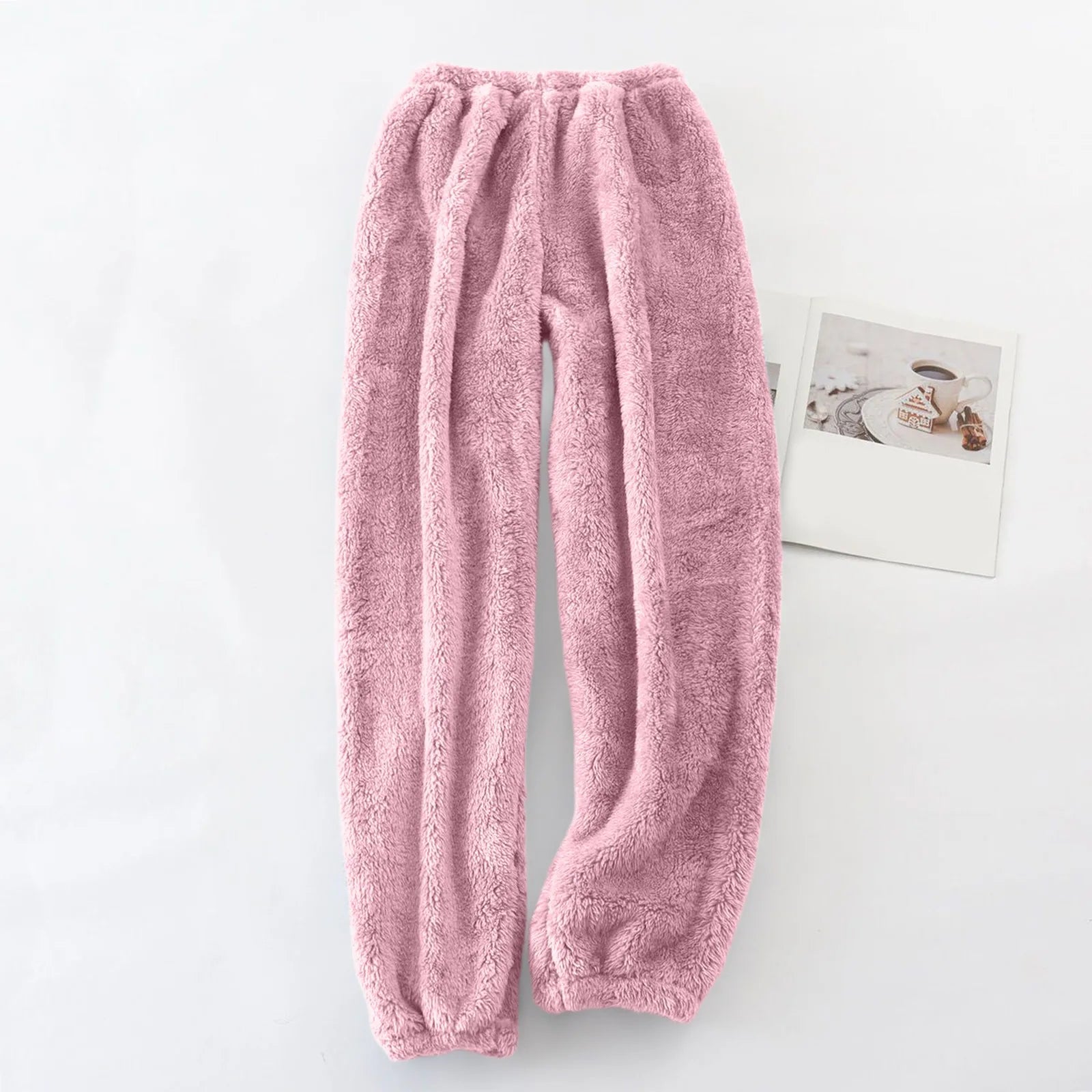 Pajamas Pants For Women Warm Winter Solid Color Sleepwear Pyjamas Plush Pants Women Nightwear Fashionable Home Wear