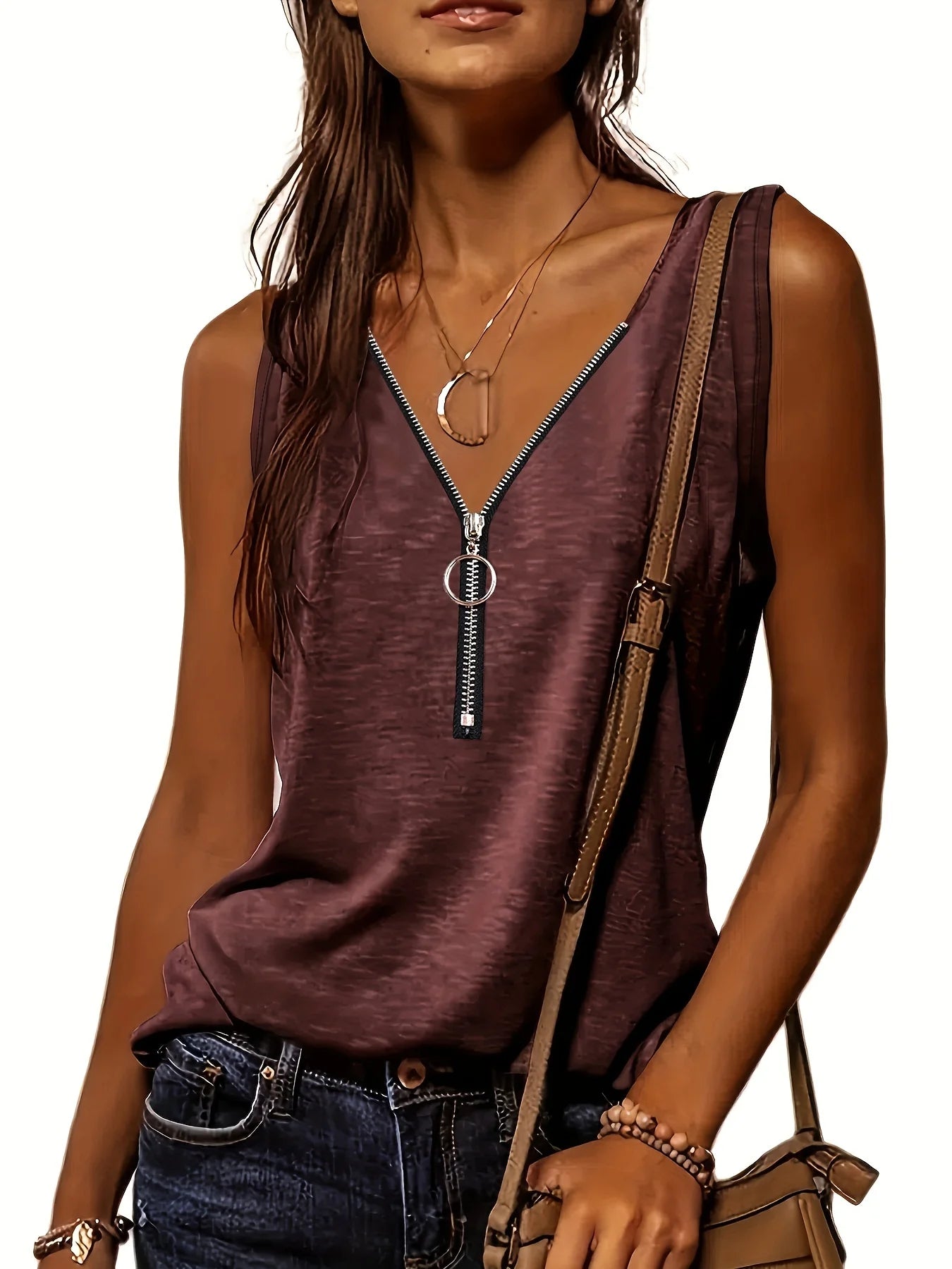 AB Women Fashion Zip-up Vest