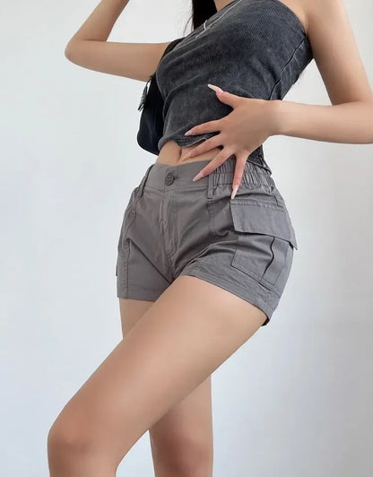 Short Pants Woman High Waist Shorts for Women Cotton Harajuku Fashion Summer Youthful Wholesale XL Elegant Classic Stretchy Hot
