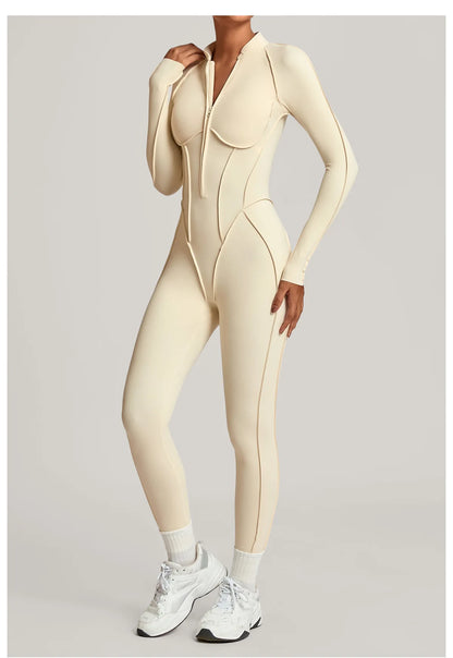 Yoga Suit Yoga Bodysuit Gym Set Women Sportswear Fitness Long Sleeve Sports Jumpsuit Female Workout Clothes One-piece Tracksuits