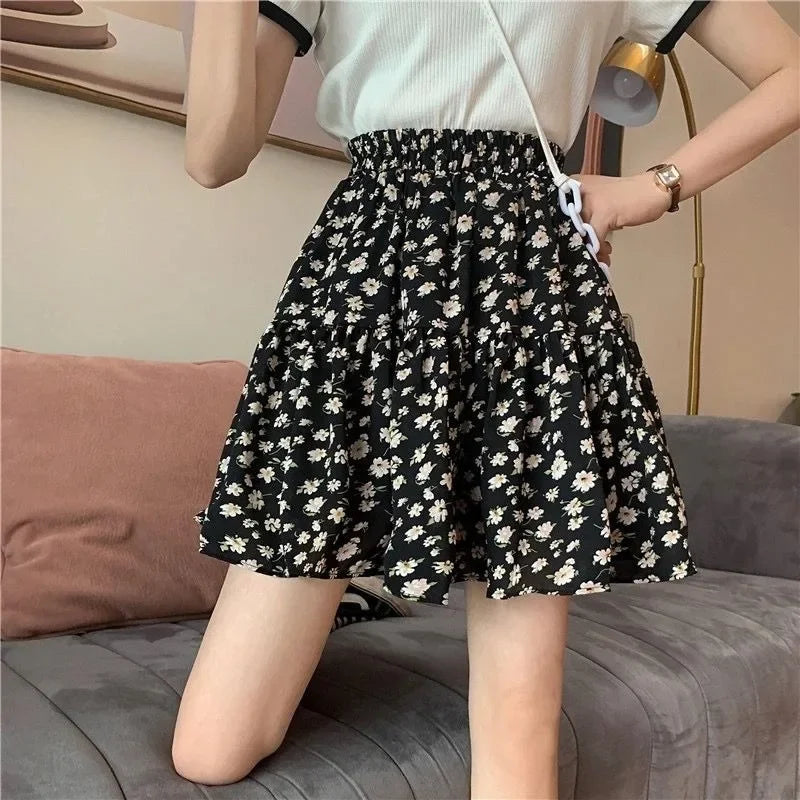 Short Mini Skirts For Women Korean Style Woman Skirt Chiffon Summer Offer Aesthetic Hot Harajuku Luxury Elegant Modest Stylish V