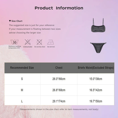 Womens Bikini Swimwear Beach Bathing Suit Shiny Sequin Two Pieces Swimwear Bikini Top with High Waist Briefs 2-piece Beachwear