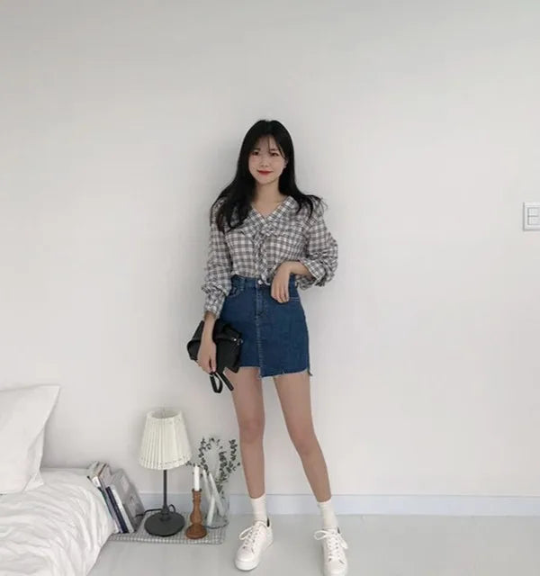 Jeans Skirts For Women Short Irregular High Waist Woman Denim Skirt Sexy Korean Style Cheap Streetwear Clothing Sales Fashion