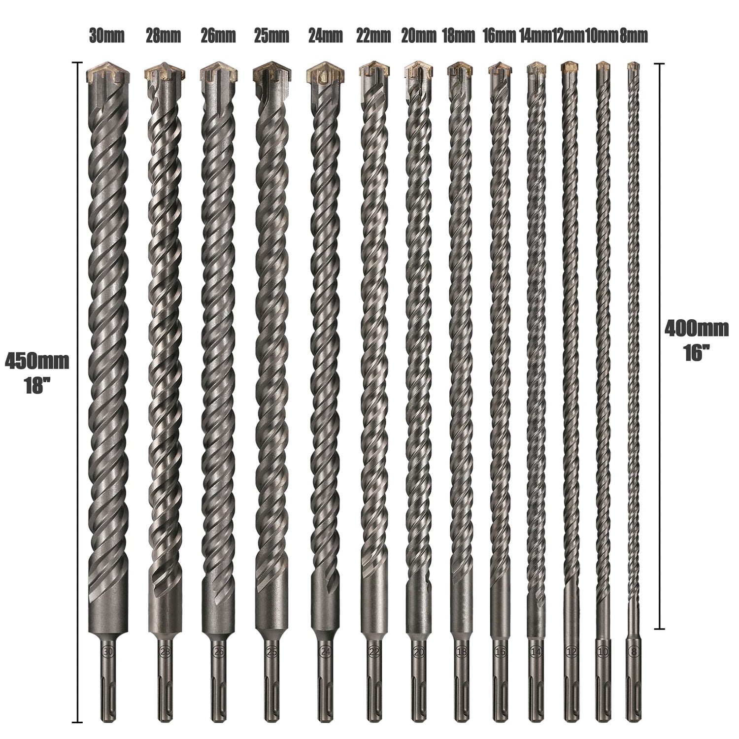 Extended Cross Electric Hammer Drill 110-500mm SDS Plus Through Wall Reinforced Concrete Hard Alloy Four Blade Impact Drill Bit