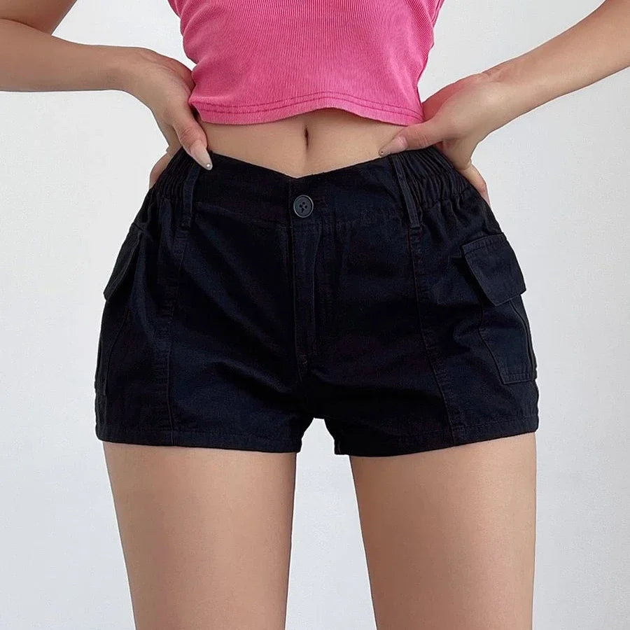 Short Pants Woman High Waist Shorts for Women Cotton Harajuku Fashion Summer Youthful Wholesale XL Elegant Classic Stretchy Hot