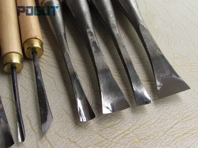 10 Pieces Hand Wood Chisel General Details Carving Knives Tools Set Made By Hand