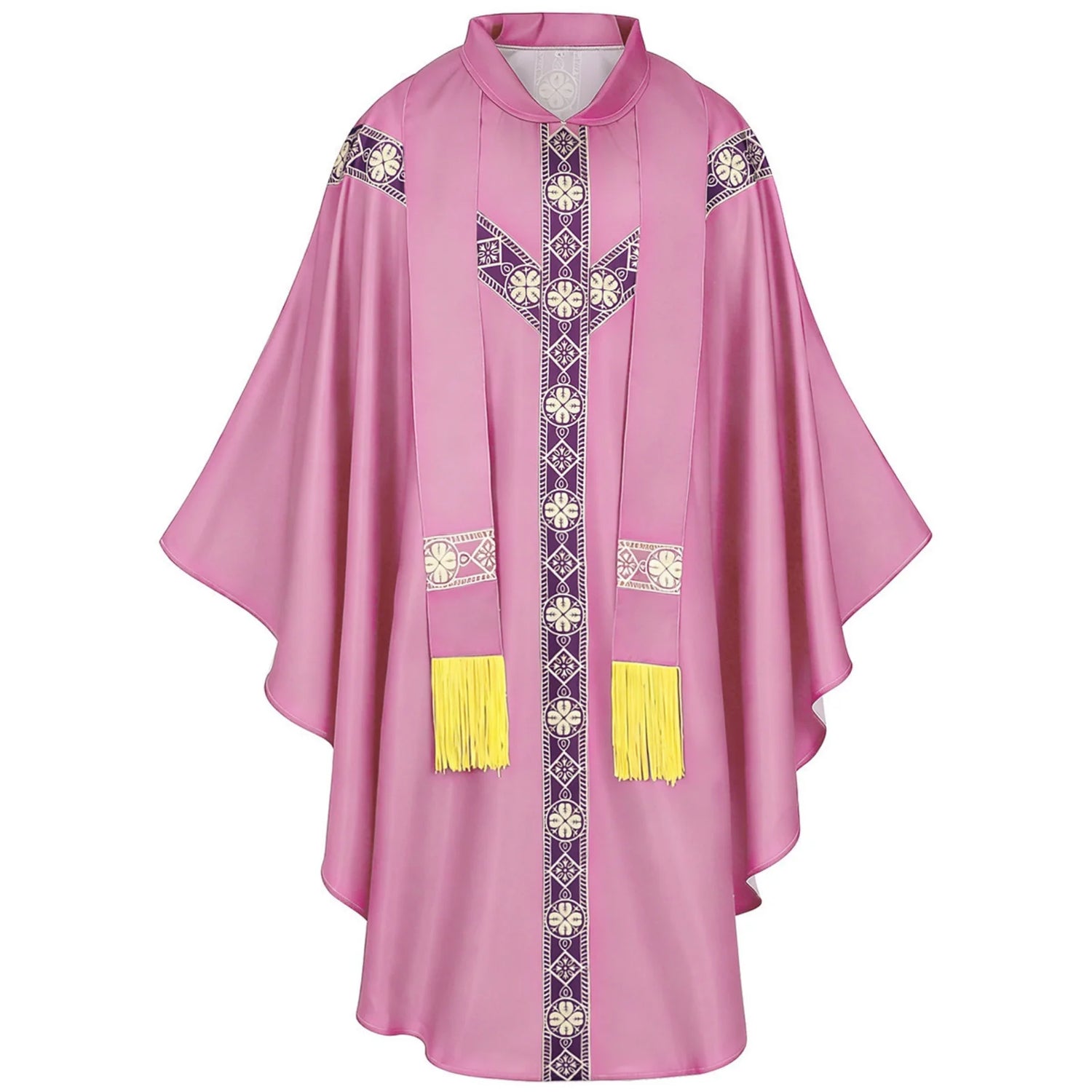 Men Catholic Church Priest Chasuble Embroidered Liturgical Robe Clergy Robe For Mass Prayer Costume Medieval Muslim Costume