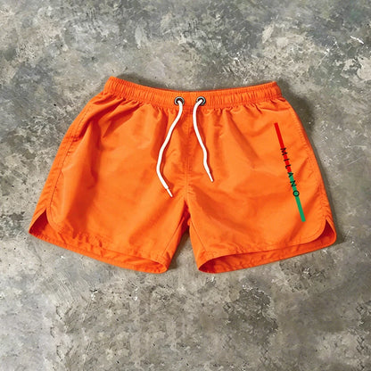 Summer Mens Beach Shorts Casual Quick Dry Surf Man Swimwear Outdoor Jogging Shorts Swimming Fashion Elastic Waist Sports Pants