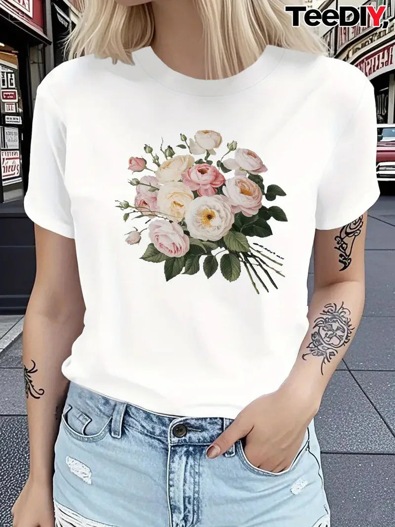 Cotton 100% A New Best-selling Short-sleeved T-shirt for Women&