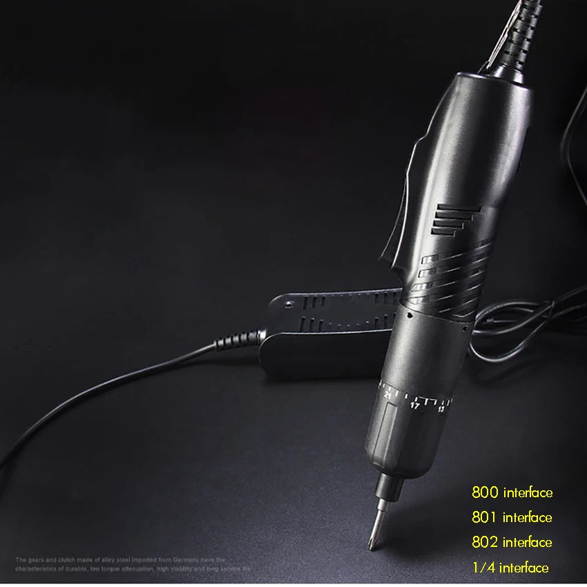Electric Screw driver with Power Adapter, 800, 801, 802, 1/4 Interface, Adjustable Torque Power Screwdriver Screw Bit Gun