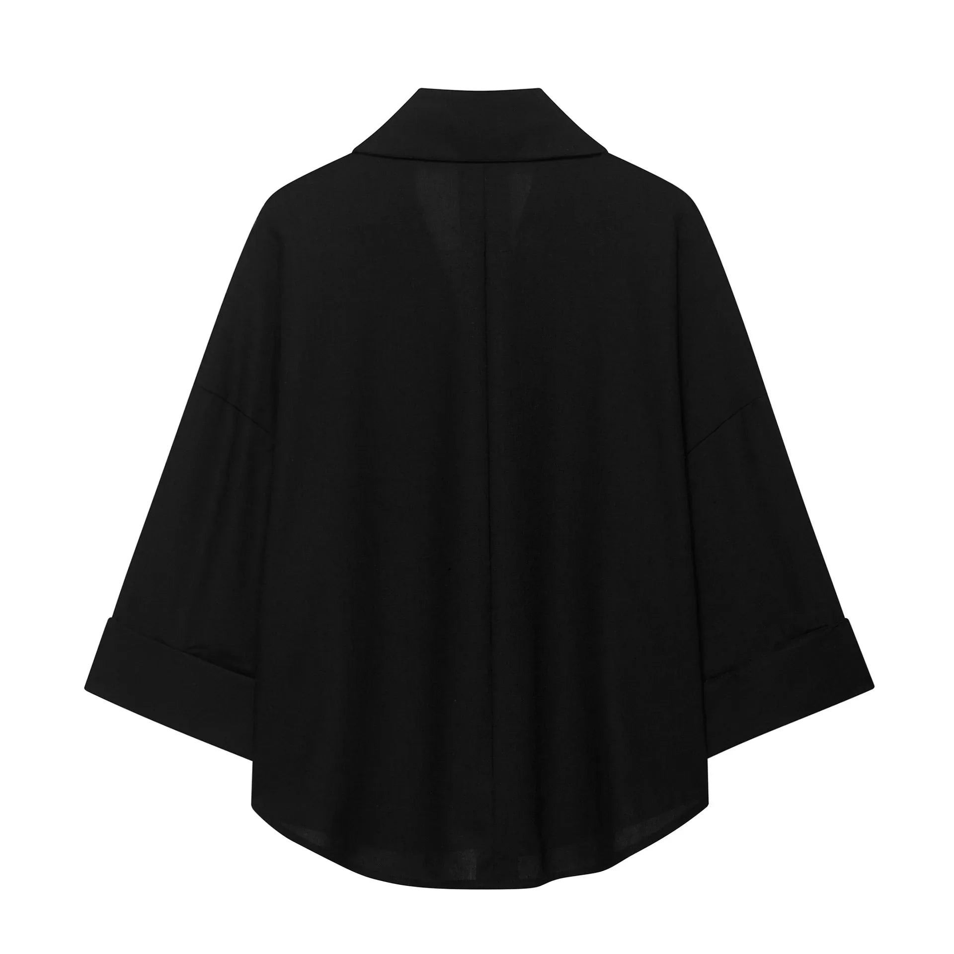 Spring Autumn Simple Linen Blend Long Sleeve Casual Shirt Summer Lapel Single Breasted Loose Chic Shirts Fashion Blouses Women