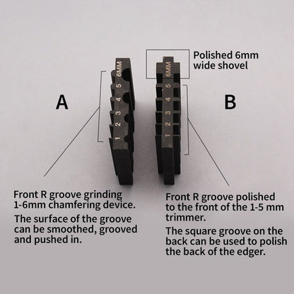 DIY Handmade Leather Tool Steel Double Side Repair Tools For Sharpening Knife Wide Shovel Edger Skiving Cutting  Craft